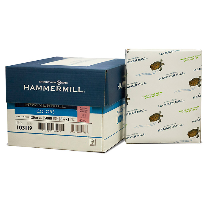 ''Hammermill 8.5'''' X 11'''' Salmon Colored Paper (10 Reams/Case)''