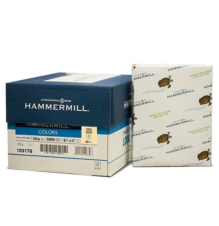 ''Hammermill 8.5'''' X 11'''' Ivory Colored Paper (10 Reams/Case)''
