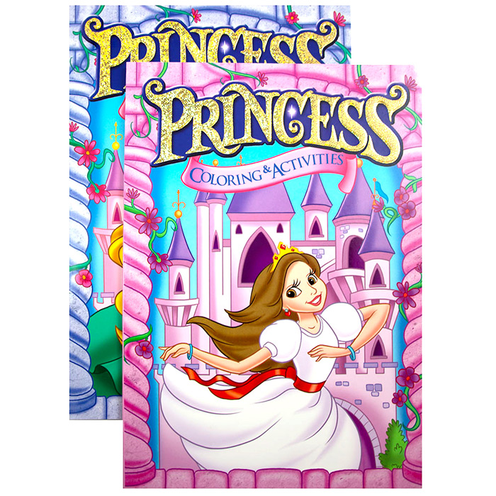 PrINcess Foil & Embossed ColorINg & Activity Book