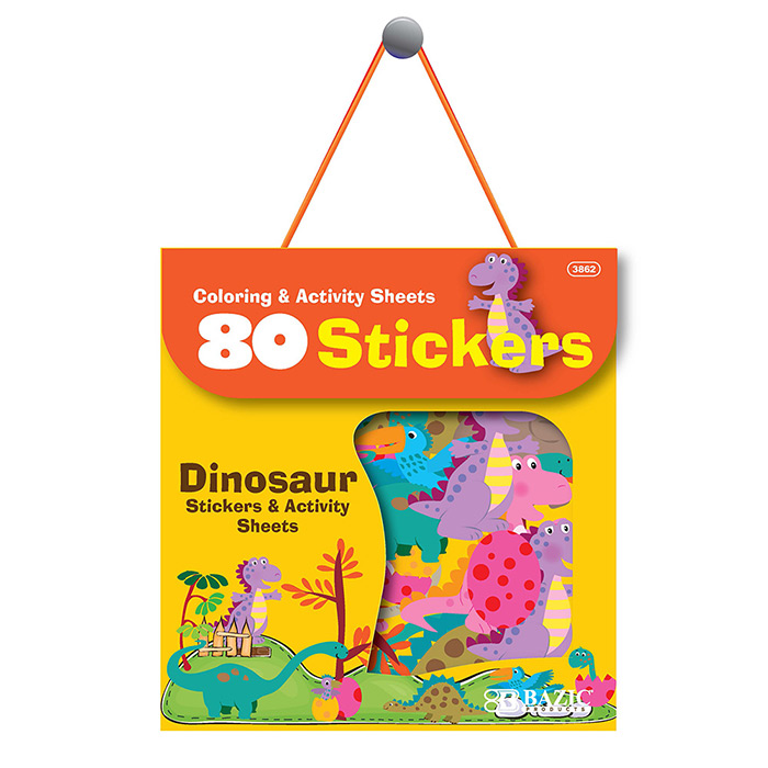 Dinosaur Series Assorted STICKER (80/Bag)