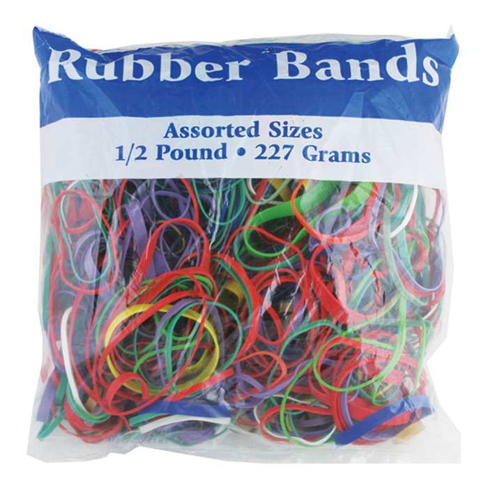 Assorted Dimensions 227G/ 0.5 Lbs. RUBBER BANDS