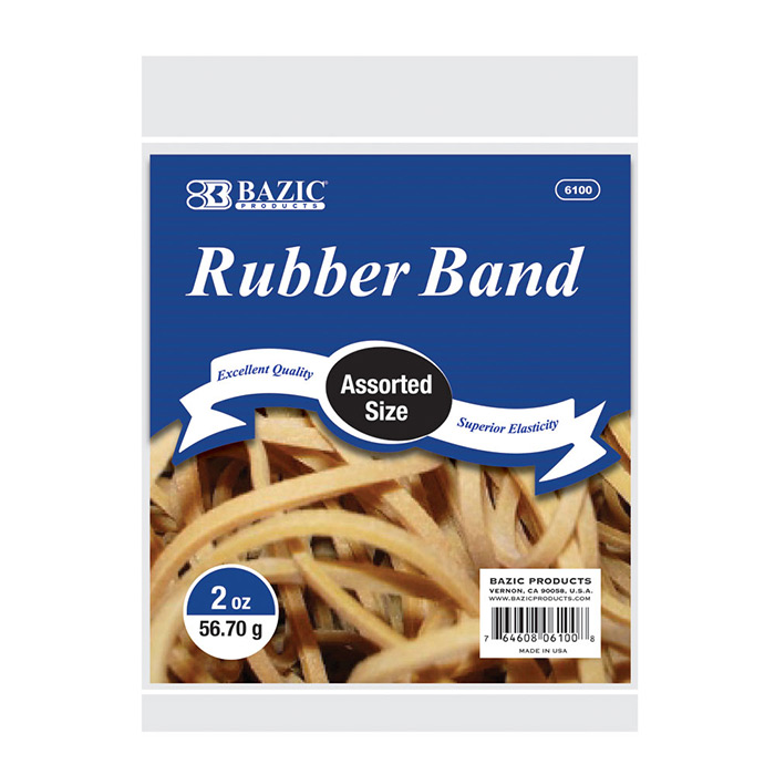 2 Oz./ 56.70 G Assorted Sizes RUBBER BANDS