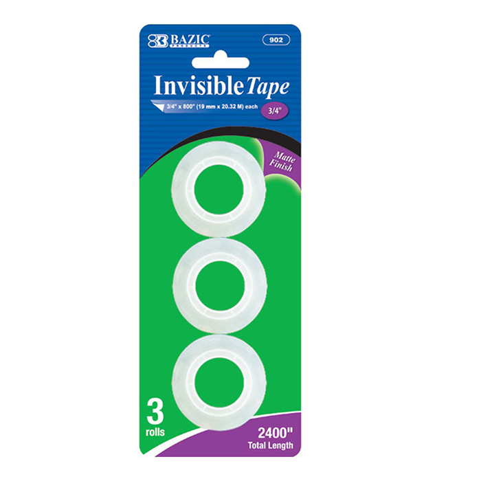 ''3/4'''' X 800'''' Invisible Tape Refill (3/Pack)''