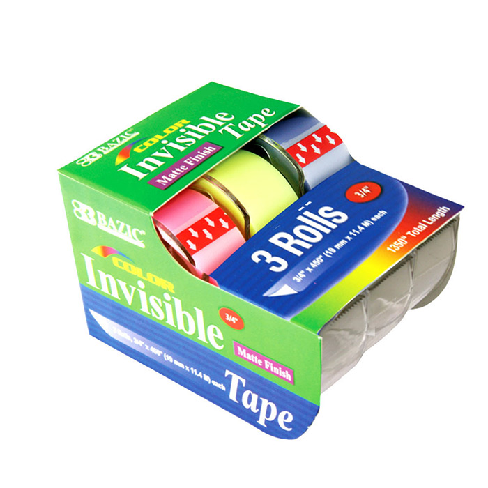 ''3/4'''' X 500'''' Color Invisible TAPE (3/Pack)''