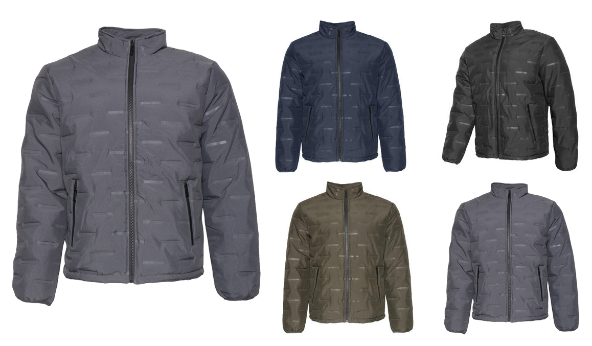Men's Puffer Down Winter Stretch JACKETs w/ Woven Pattern - Choose Your Color(s)