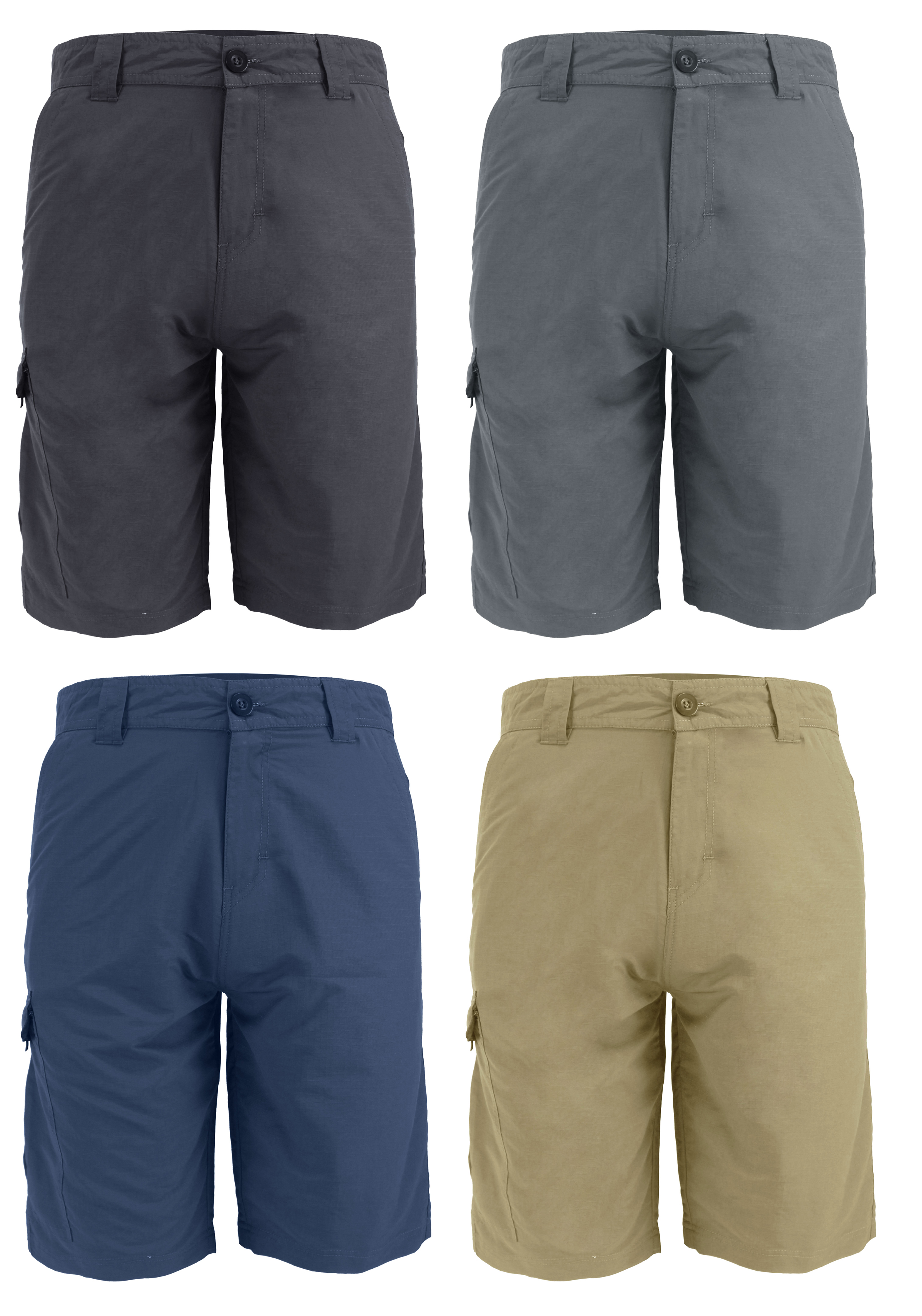Men's Ripstop CARGO SHORTS - Solid Colors - Sizes 30-40
