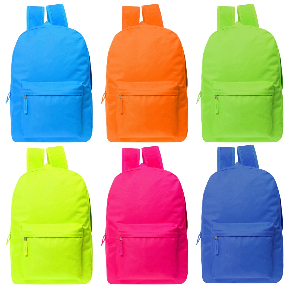 ''17'''' Children's Lightweight Classic Style BACKPACKs - Neon Colors''