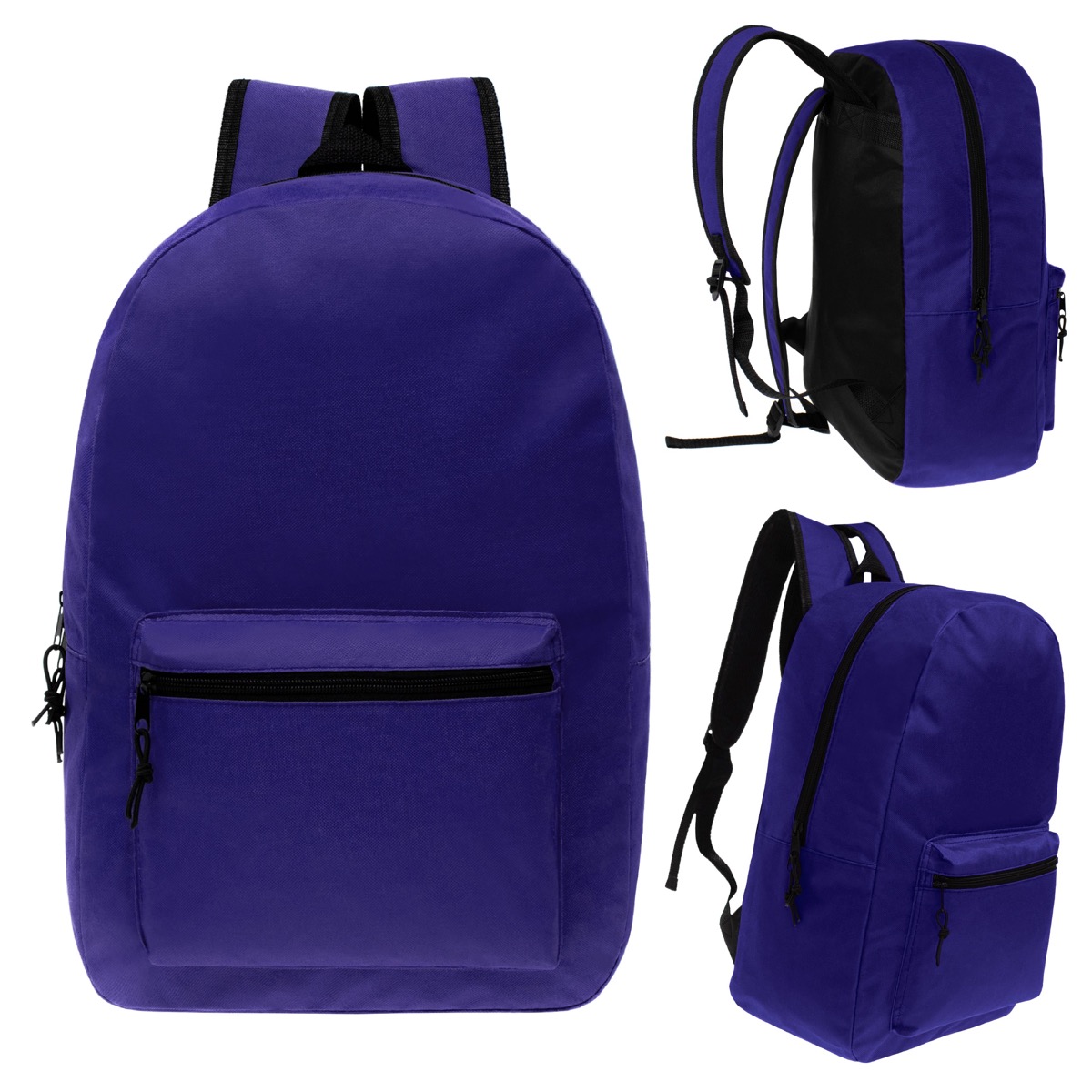 ''17'''' Lightweight Classic Style BACKPACKs w/ Adjustable Paded Straps - Purple''