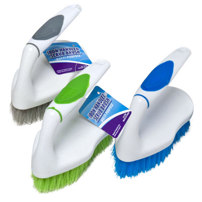 SCRUB Brush Iron Shape Handle 5.5in 3ast Colors Cleaning Ht
