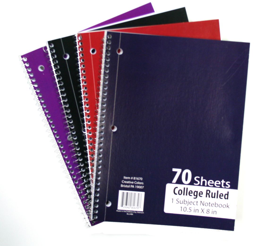 1 Subject Notebooks