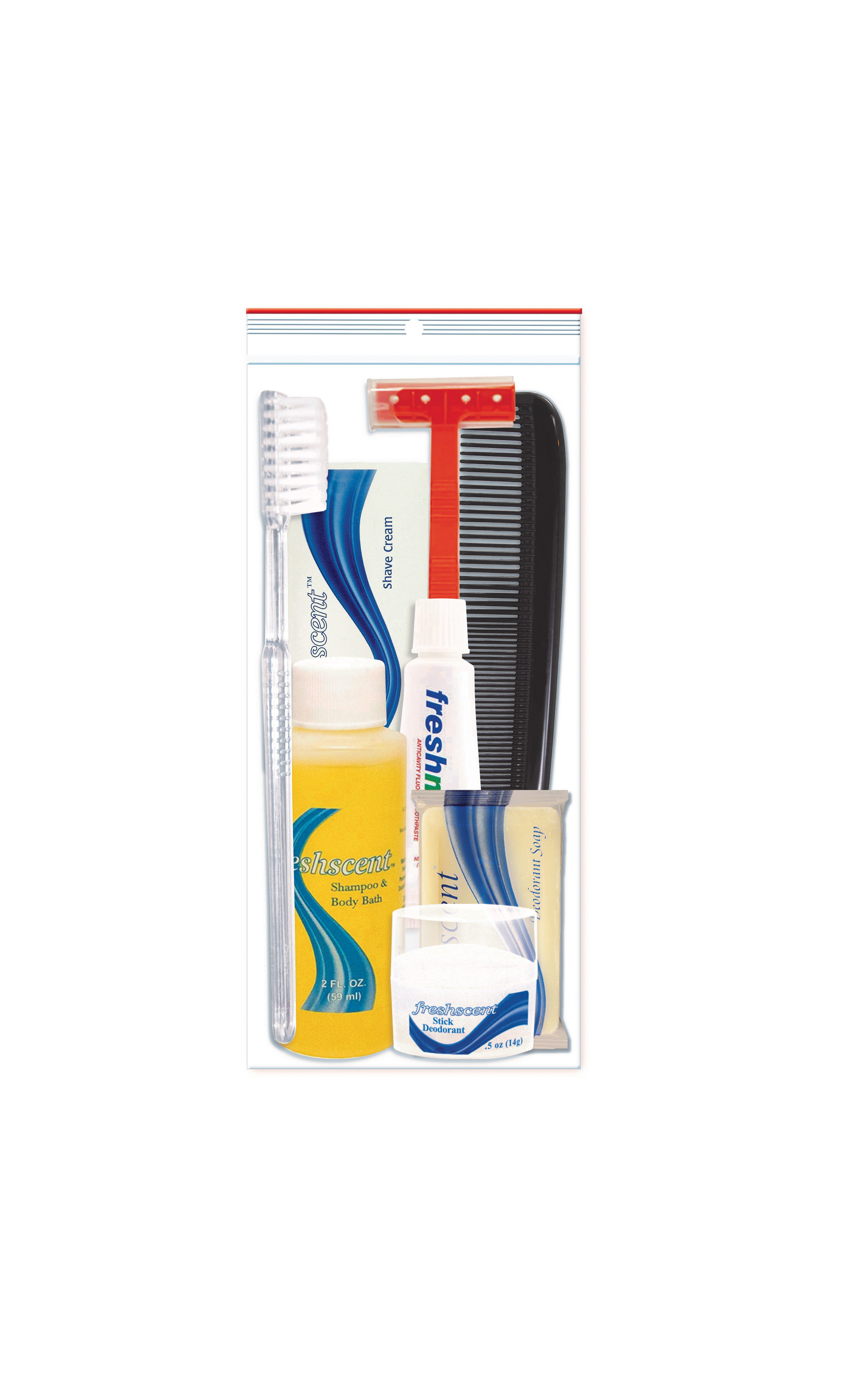 9 PC. Standard Deluxe Unisex Hygiene & Toiletries Kits