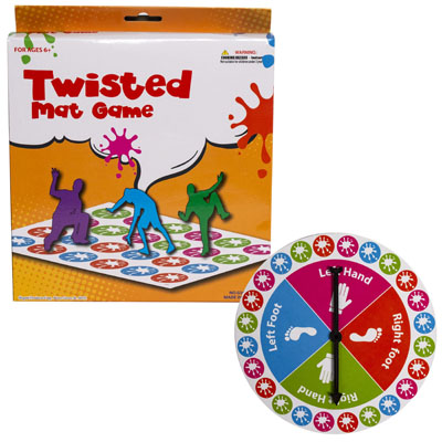 GAME Twisted Mat W/spinner Color Box Packaging Ages 6+