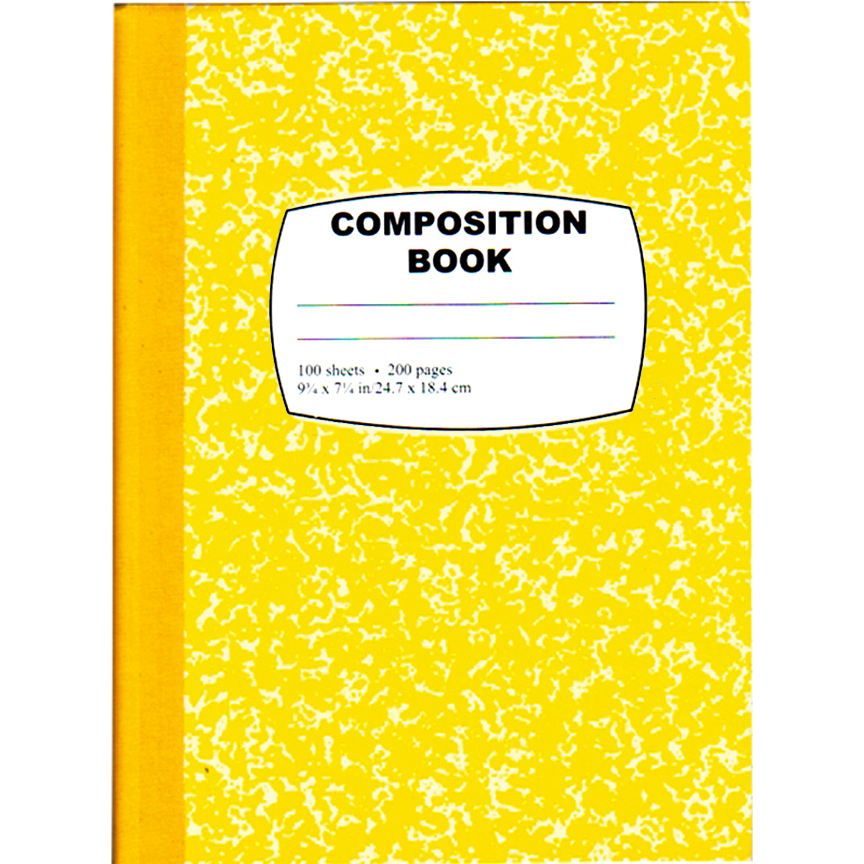 Yellow Marbled Composition Notebooks 100Sheet