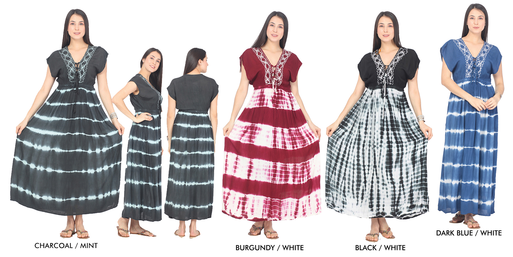 women's tie dye maxi dress