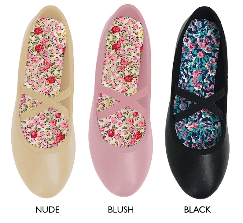 dELiAs Ladies Ballet Flats Slip On Shoes with Elastic Straps