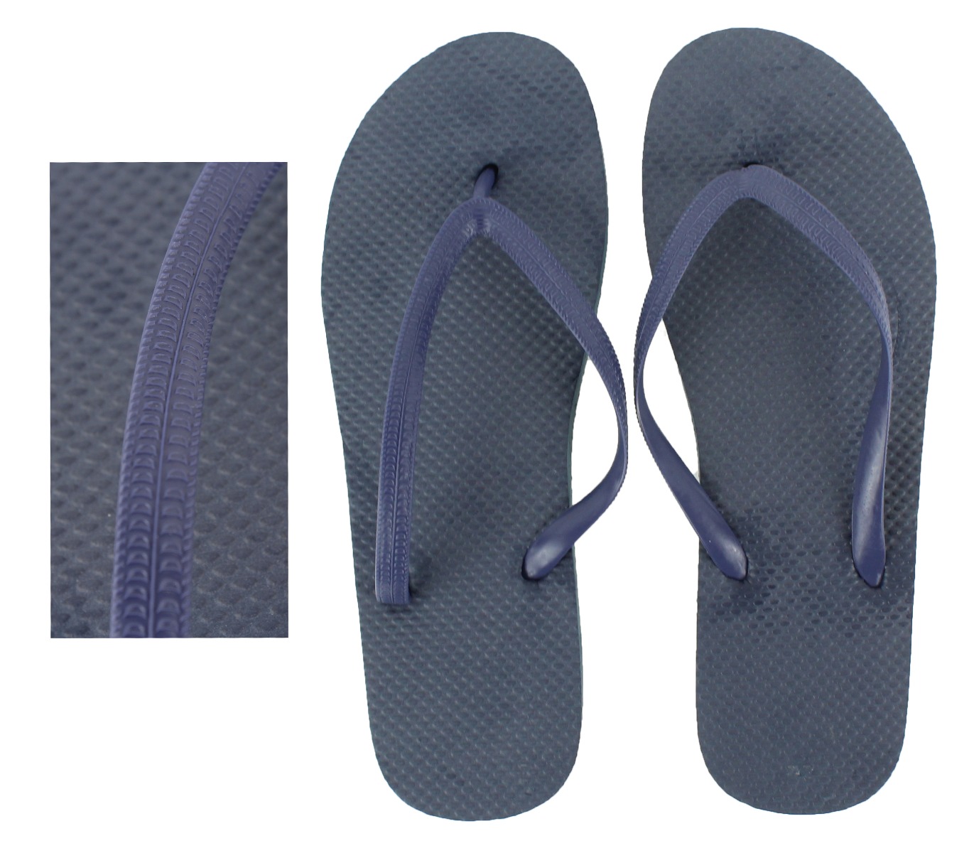 navy flip flops