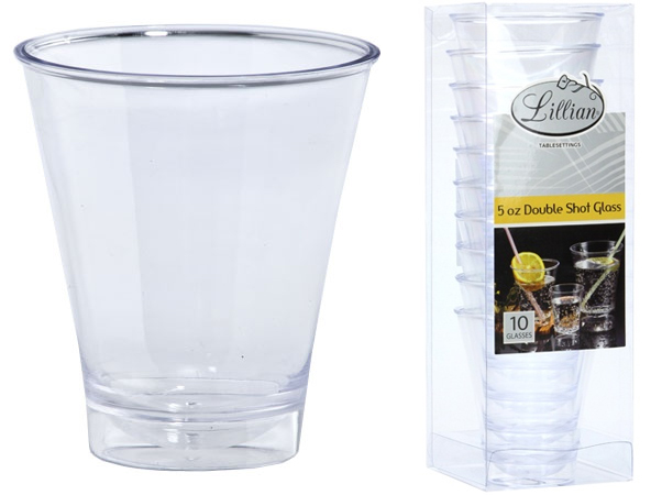decorative clear plastic cups