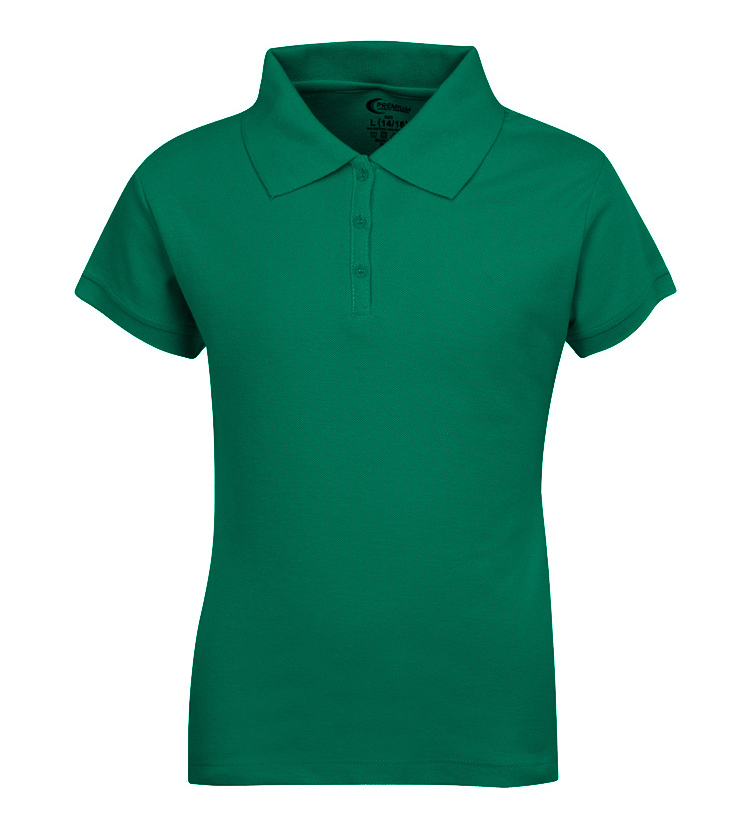 ladies green polo shirt