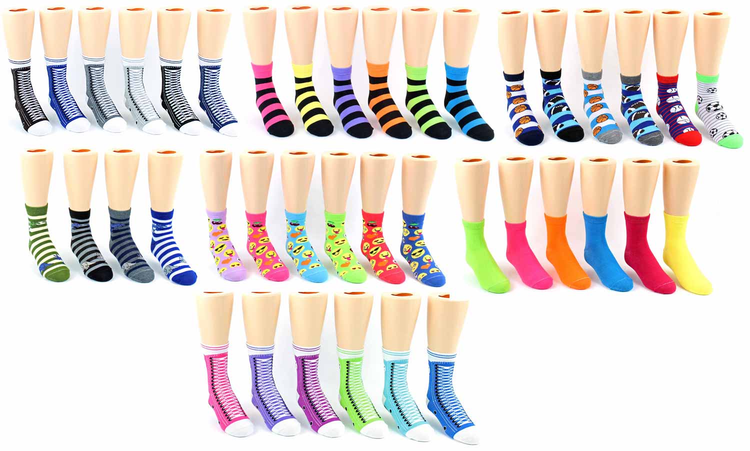 180 Pairs Children’s Boys Socks Kids Mixed Sizes Wholesale Job lot
