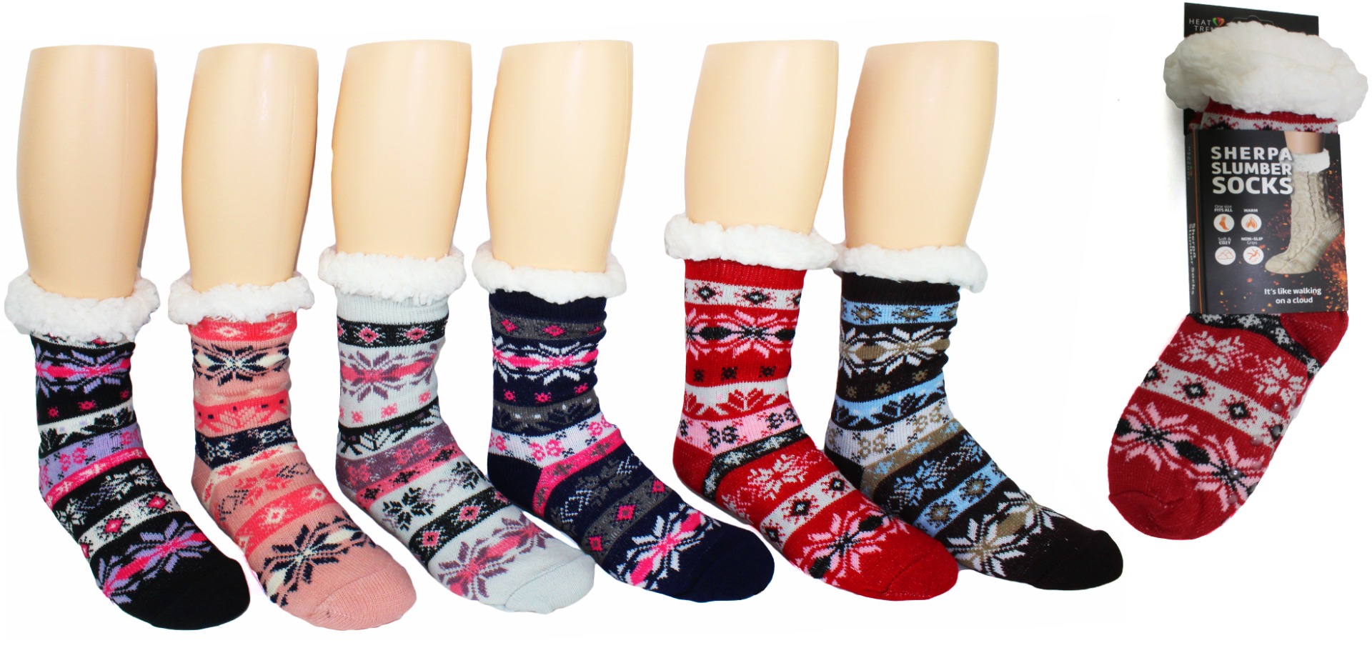 Women Christmas Socks Printed Cotton Striped Socks Accessories Winter 