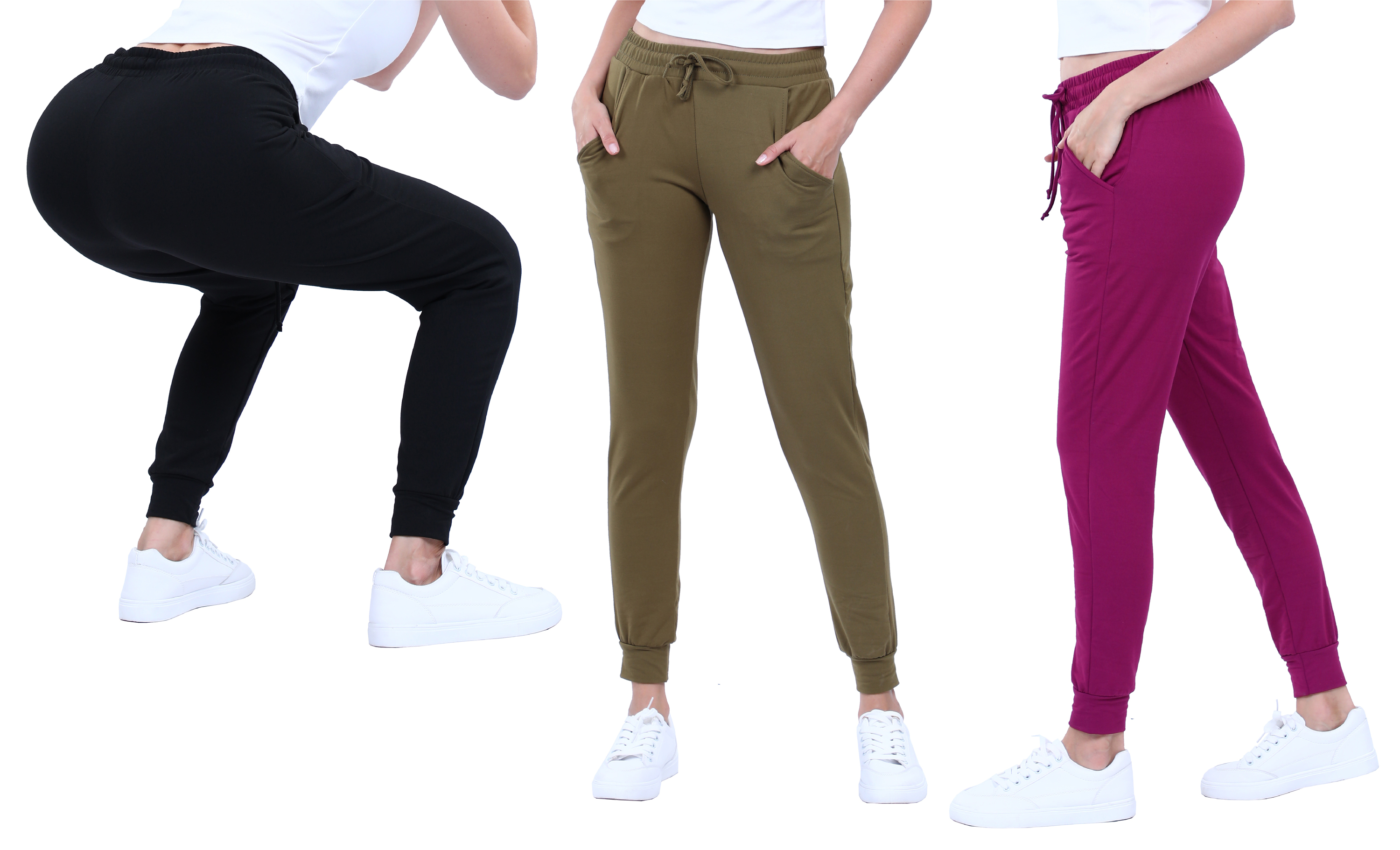 S/M, L/XL Indero Womens Soft Fleece Joggers Relaxed Fit Sweatpants with Pockets Winter Christmas Holiday 