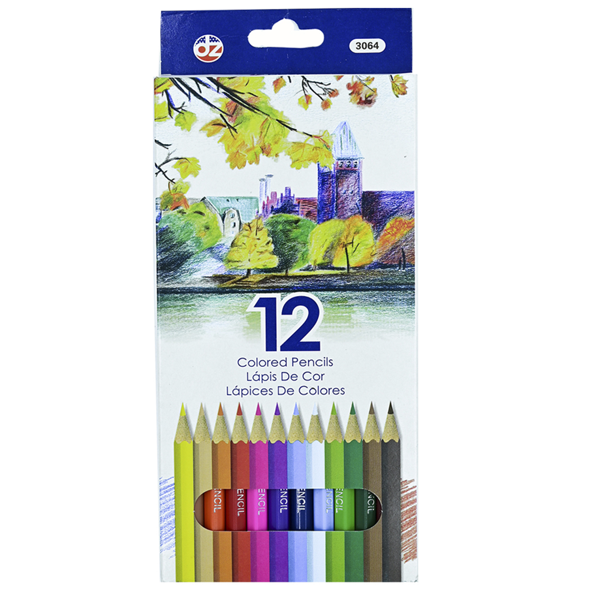 Helix Oxford Erasable Coloring Pencils Assorted Colors Pack of 12 