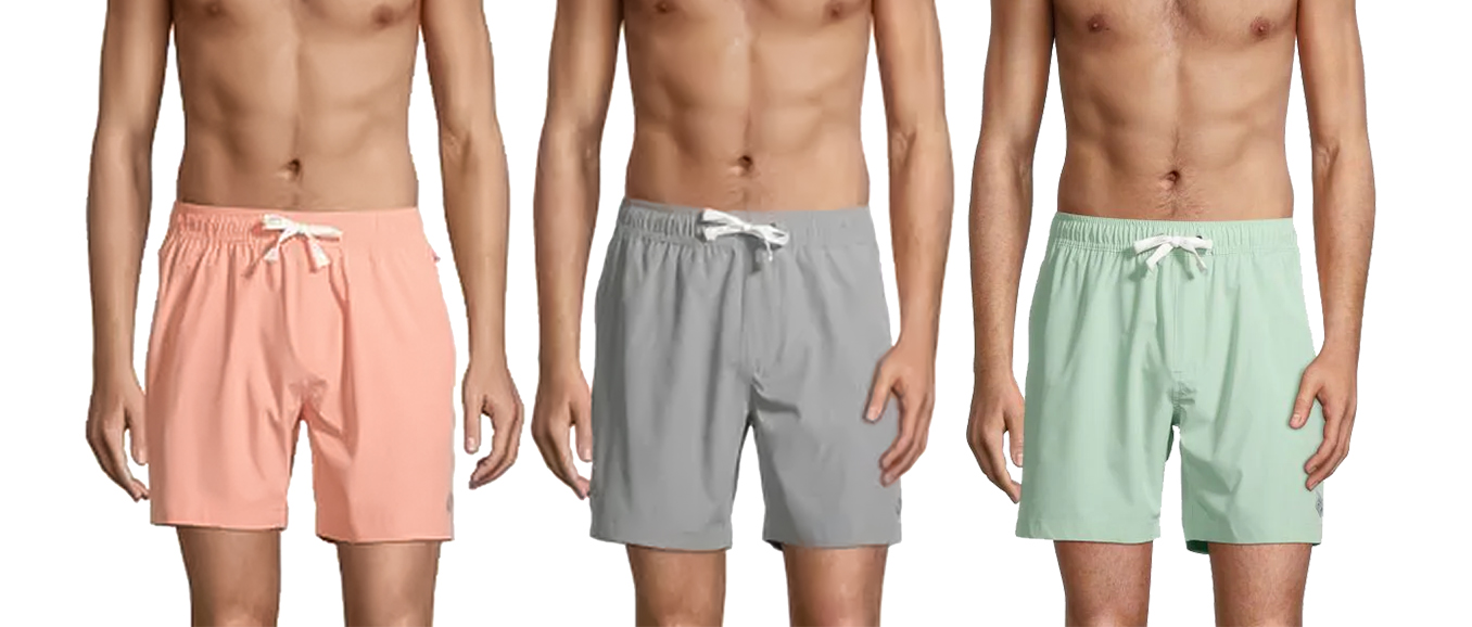 Wholesale Men Cozy Swimwear Male Plain line Swimming Trunks Black Shorts 1161 