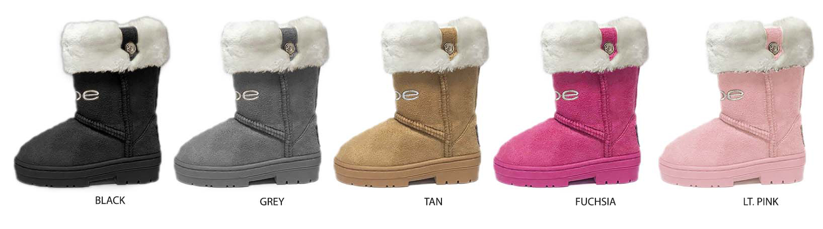 Size 23 Baby Ninja Boots - Tan, Black Fluoro Rose