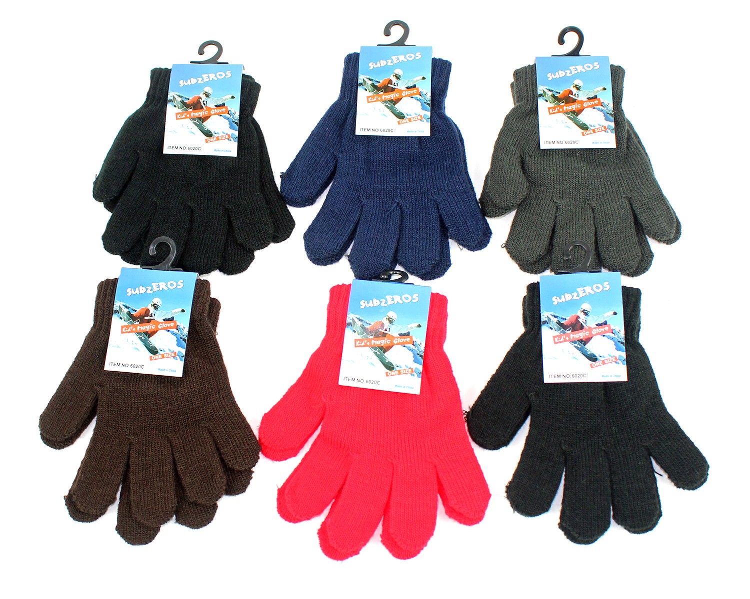 NIce Caps Boys Magic Stretch Glove 2 Pair Pack Assortment 