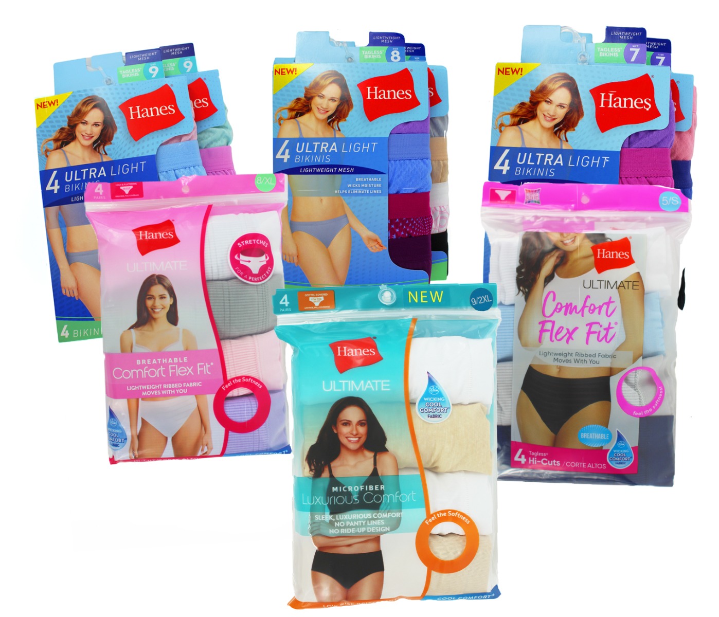 10 Womens Panties/Underwear/Briefs Mixed Designer Brands Bulk Savings Pack