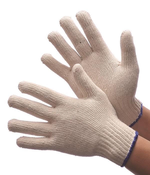 12 Pairs Of Men's Cotton Knitted Gloves 7 Gauge Working Safety Gloves 600g/Dozen 