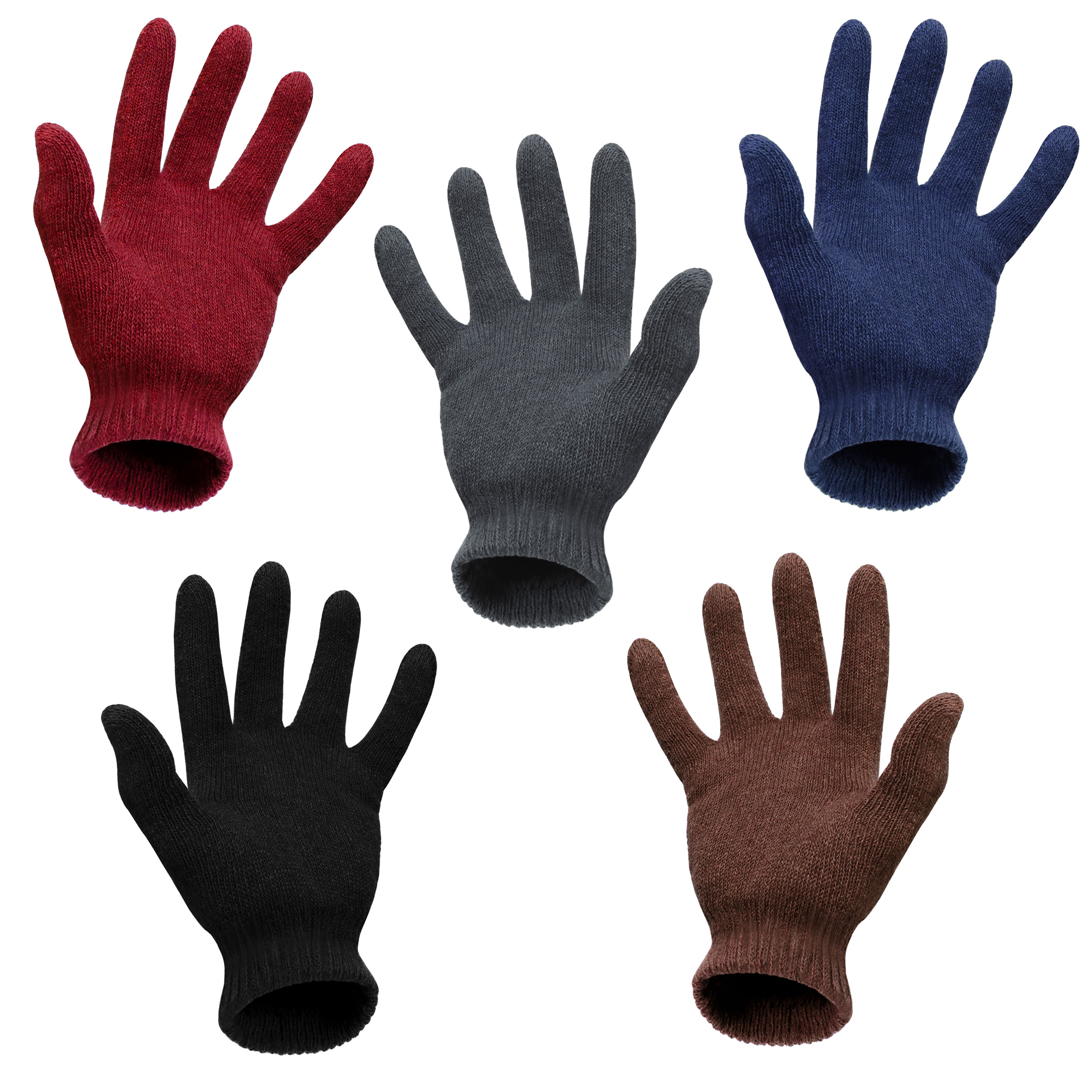 Adult Winter GLOVES - Assorted Colors - One Size Fit Most