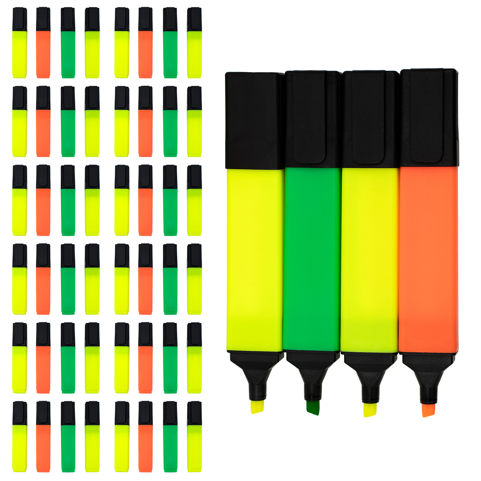 Colorful Highlighters w/ Chisel Tip - Assorted Colors - 4-Pack