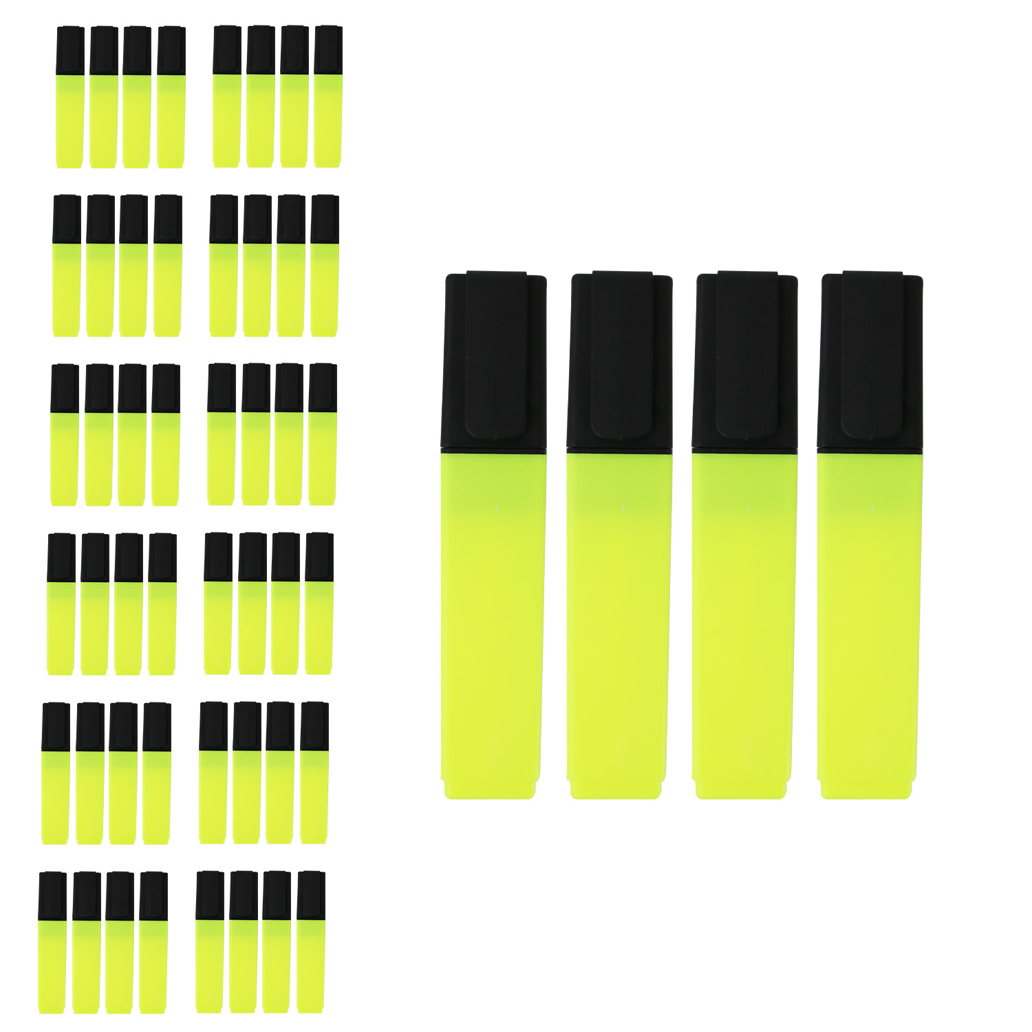 Yellow Highlighters w/ Chisel Tip - 4-Pack