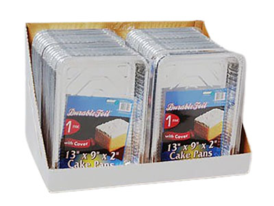 AlumINum Cake Pan W/lid 13x9x2stack Pack IN Pdq MADE IN USA