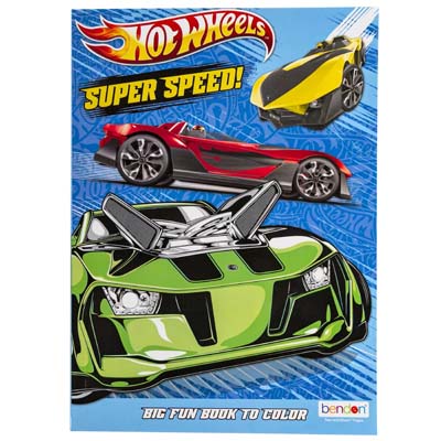 Coloring Book HOT WHEELS Super Speed In 24pc Display