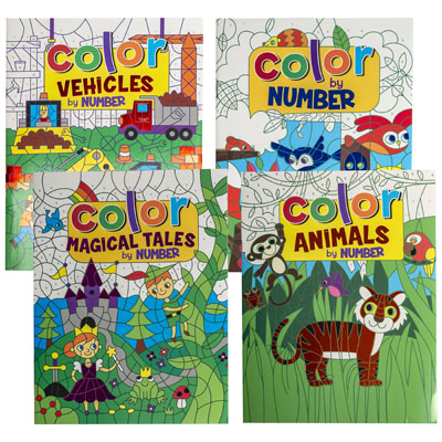 Color By Number Book 4 Assortedin Pdq