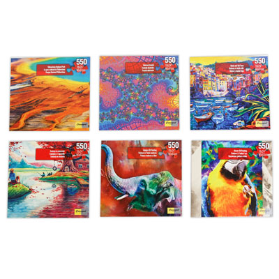 PUZZLE 550pc High Contrast Color 24x18 6assorted