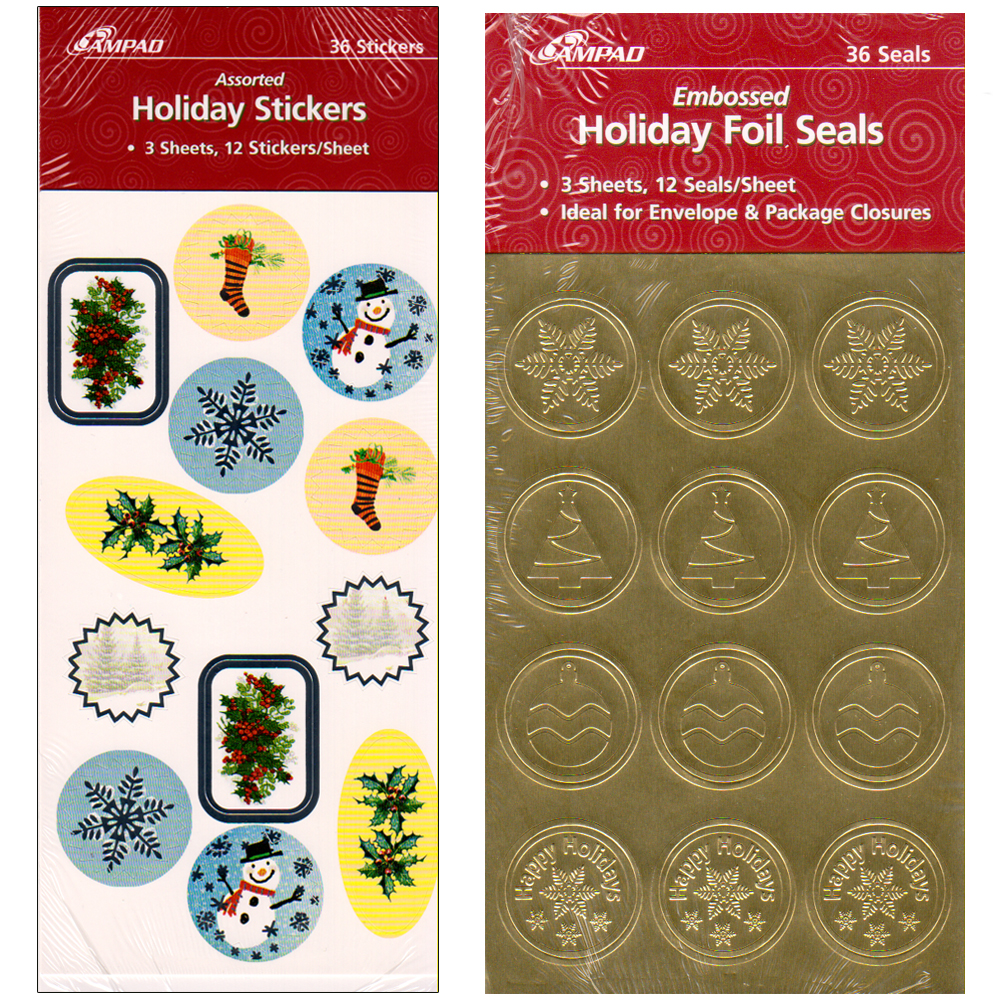 Christmas STICKERS & Foil Seals Sets
