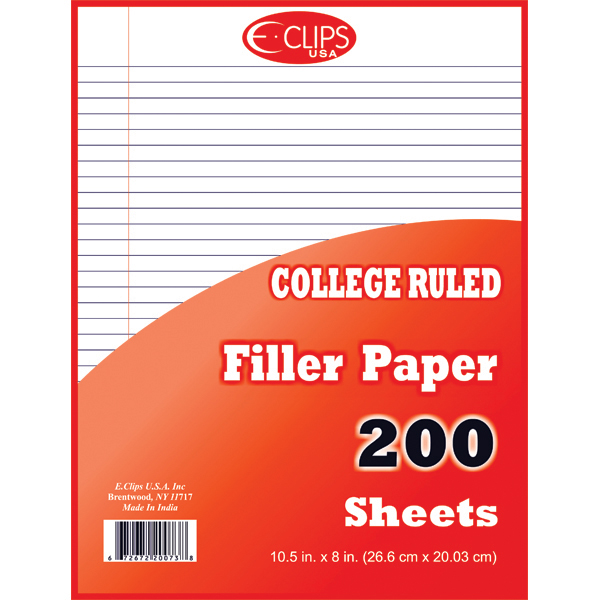 200-Sheet College Ruled Lined Paper