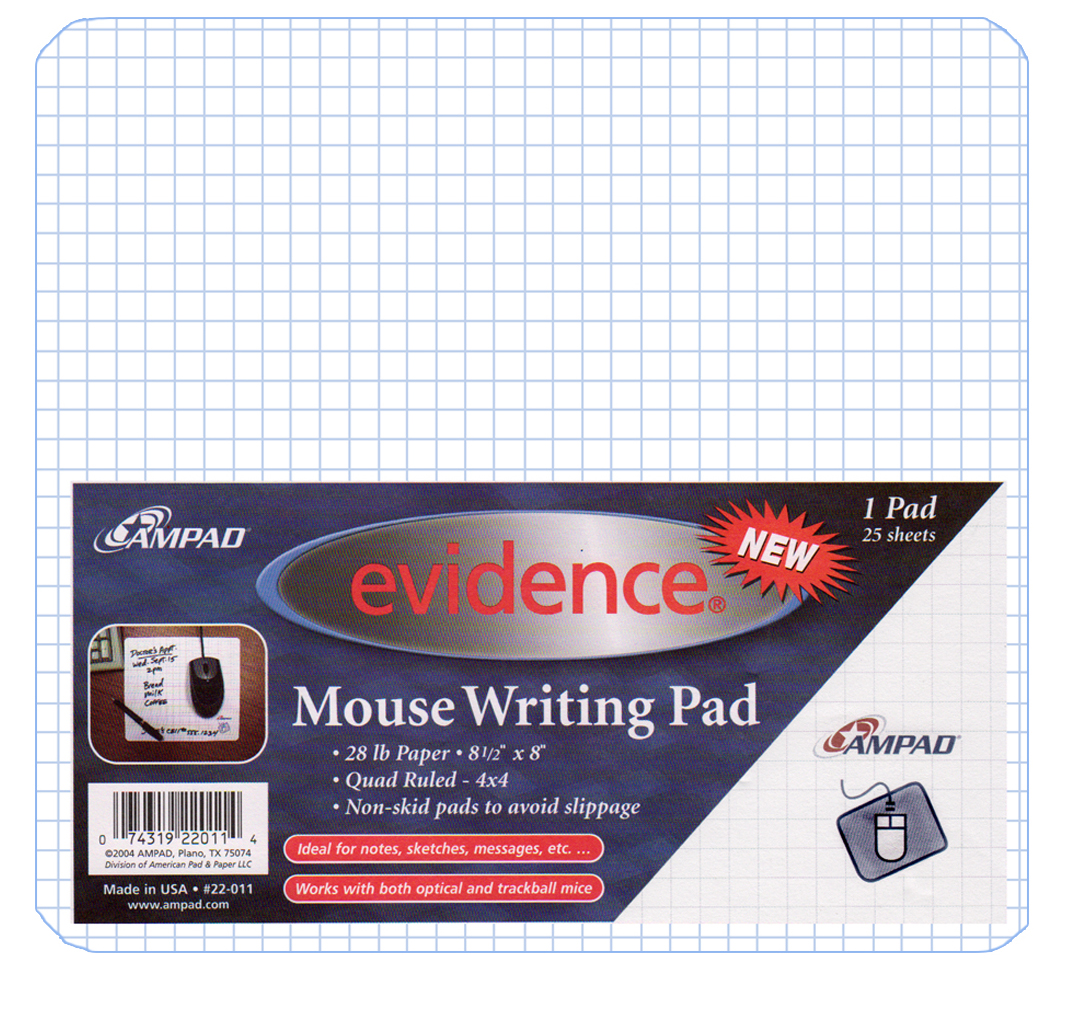 AmPAD Evidence MOUSE PAD & Graph Writing PAD Set - 25-Pack