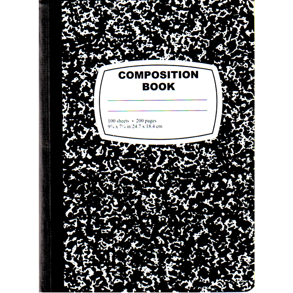 Black & White Marbled Composition NOTEBOOKs - 100-Sheet
