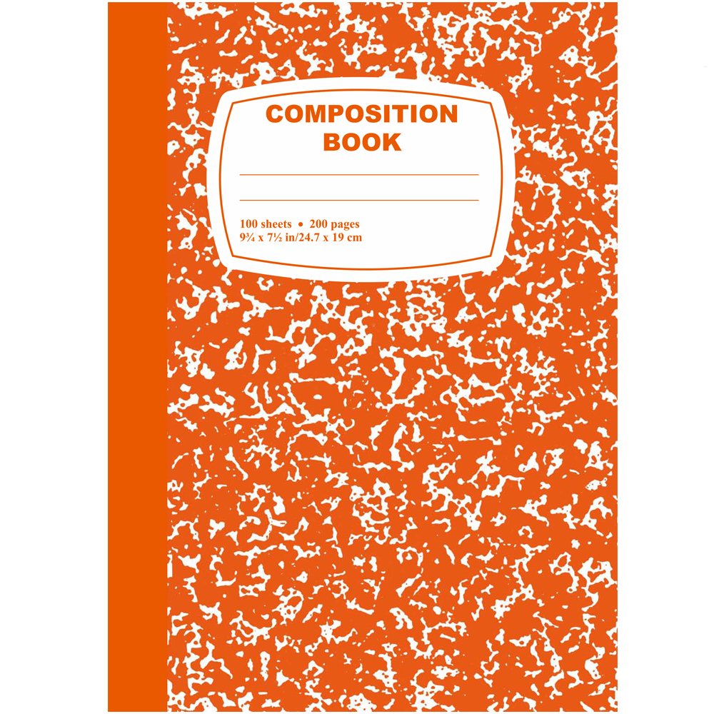 Orange Marbled Composition NOTEBOOKs - 100-Sheet
