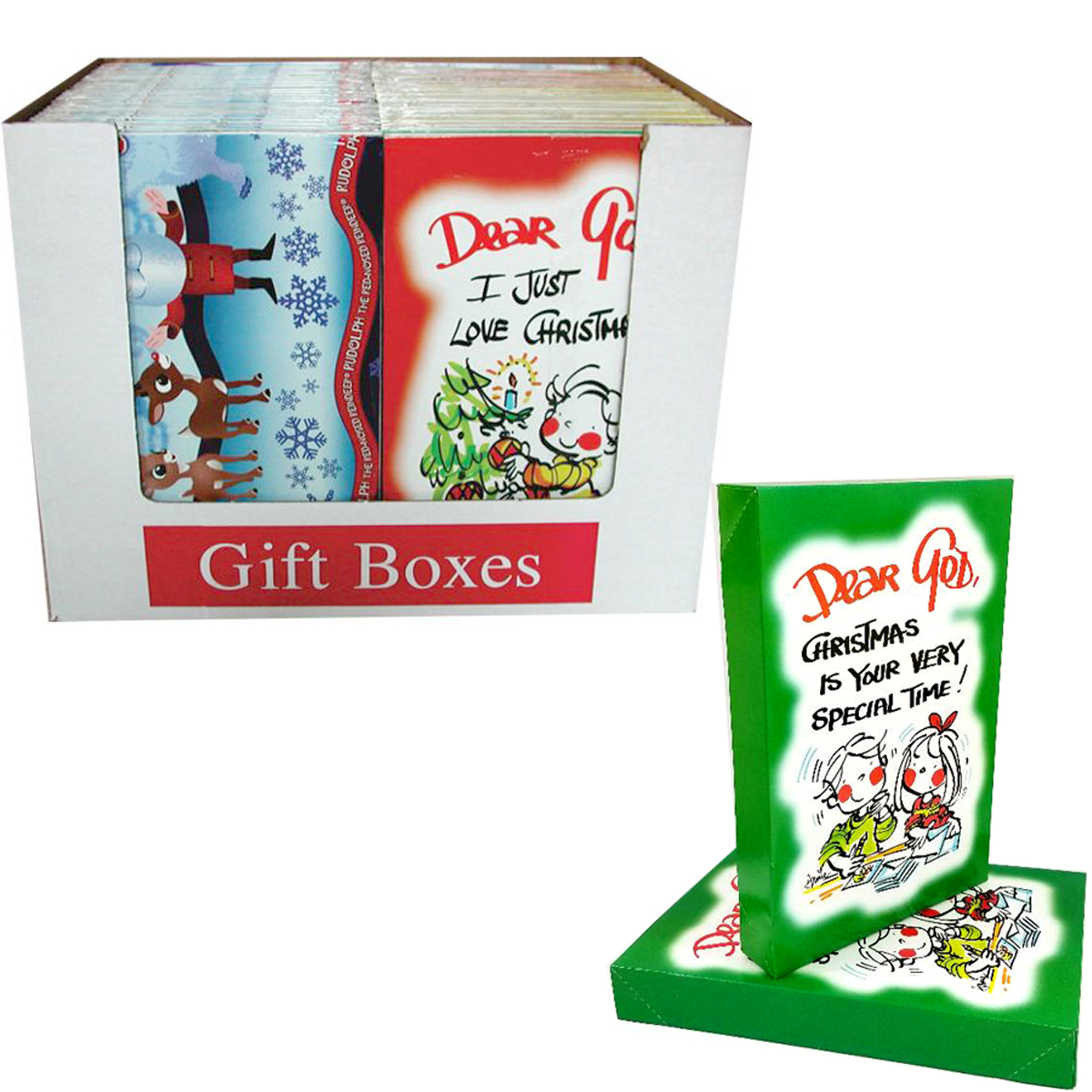 LICENSED Gift Boxes w/ Christmas Prints
