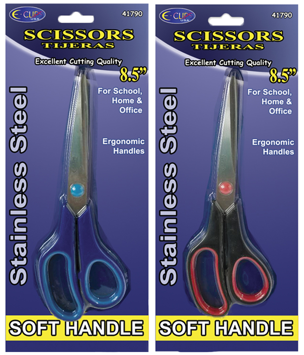''8.5'''' All Purpose Stainless Steel SCISSORS - Assorted Colors - Single Pack''