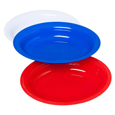 ''Platter Oval Serving 16.75x12.5 130 Oz 3 Colors In Pdq #11080red, White, Blue''
