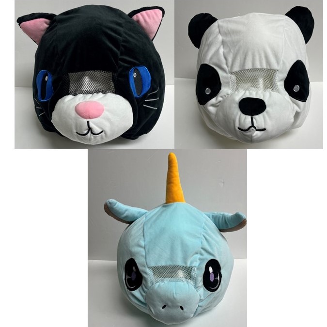 Giant COSTUME Head Stuffed 3ast Panda-unicorn-cat Hangtag/jhook Ages 14+