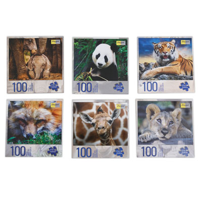 PUZZLE 100pc 8x10 Photographic 6 Assorted Childrens Collection