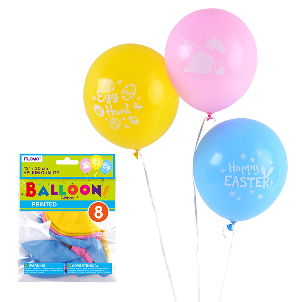Happy Easter BALLOONs - 8-Packs