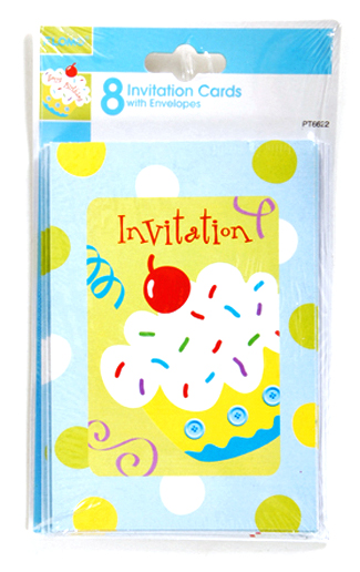 Boy's Birthday Invitation CARDS w/ Envelopes